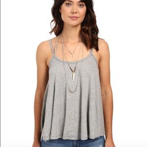 Free People So In Love tank in grey